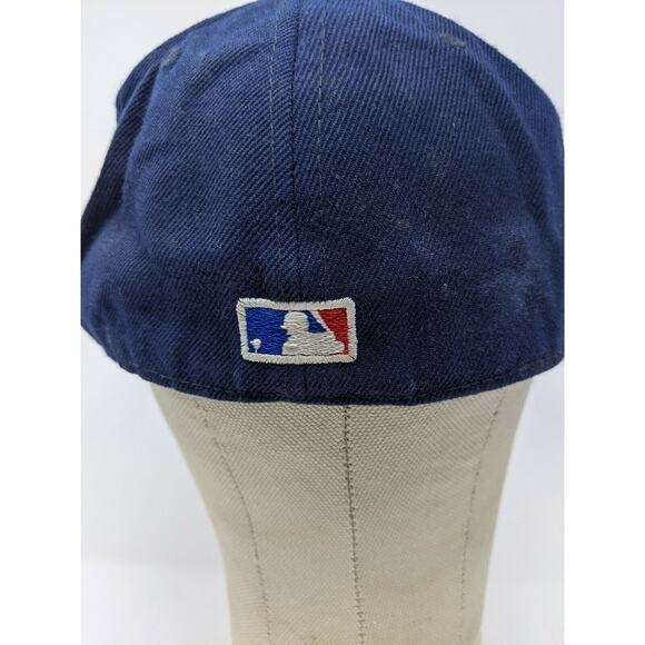 New Era Hat Cap New York Yankees MLB Size 7 1/2 Embroidered Logo Blue Baseball - Picture 7 of 12